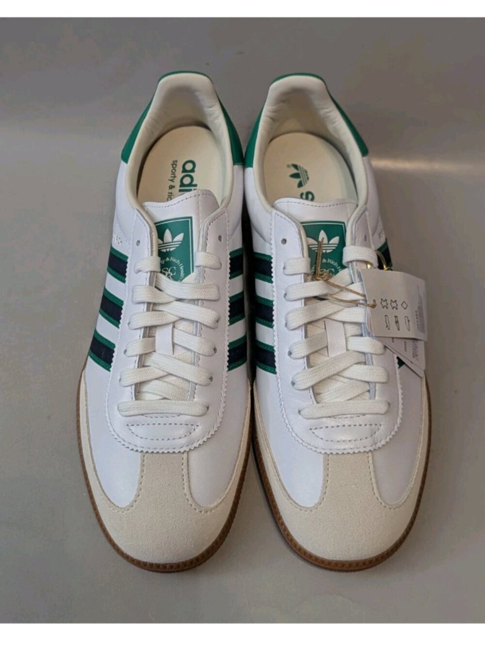 adidas Sporty & Rich AS 250 Mens 11.5 White Green JQ1353 - Picture 11 of 16